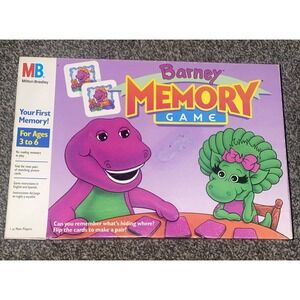 Vintage (MB) Barney Memory Game with Baby Bop 1993 Great Condition 100% Complete